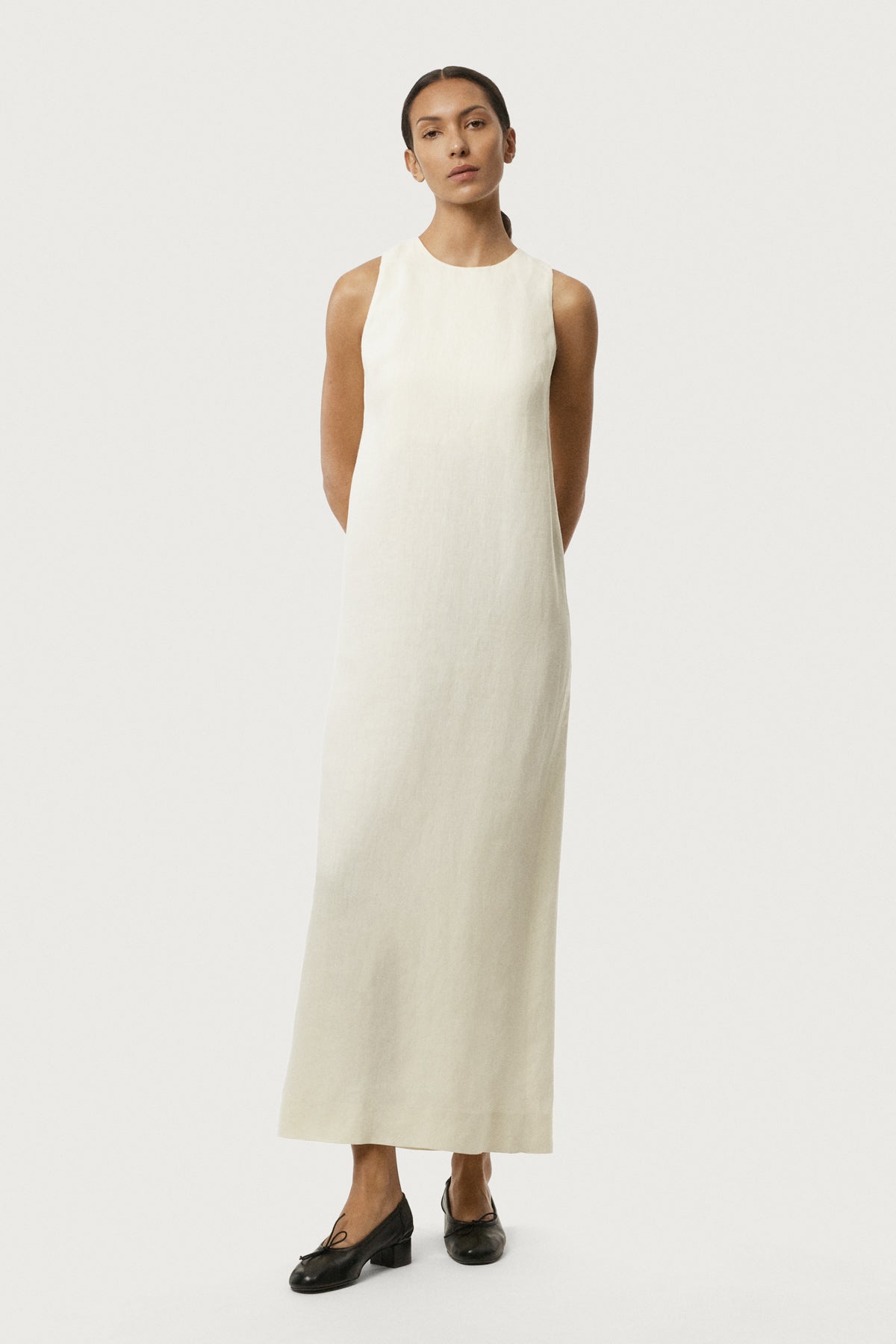 The Linen Twill Long Dress