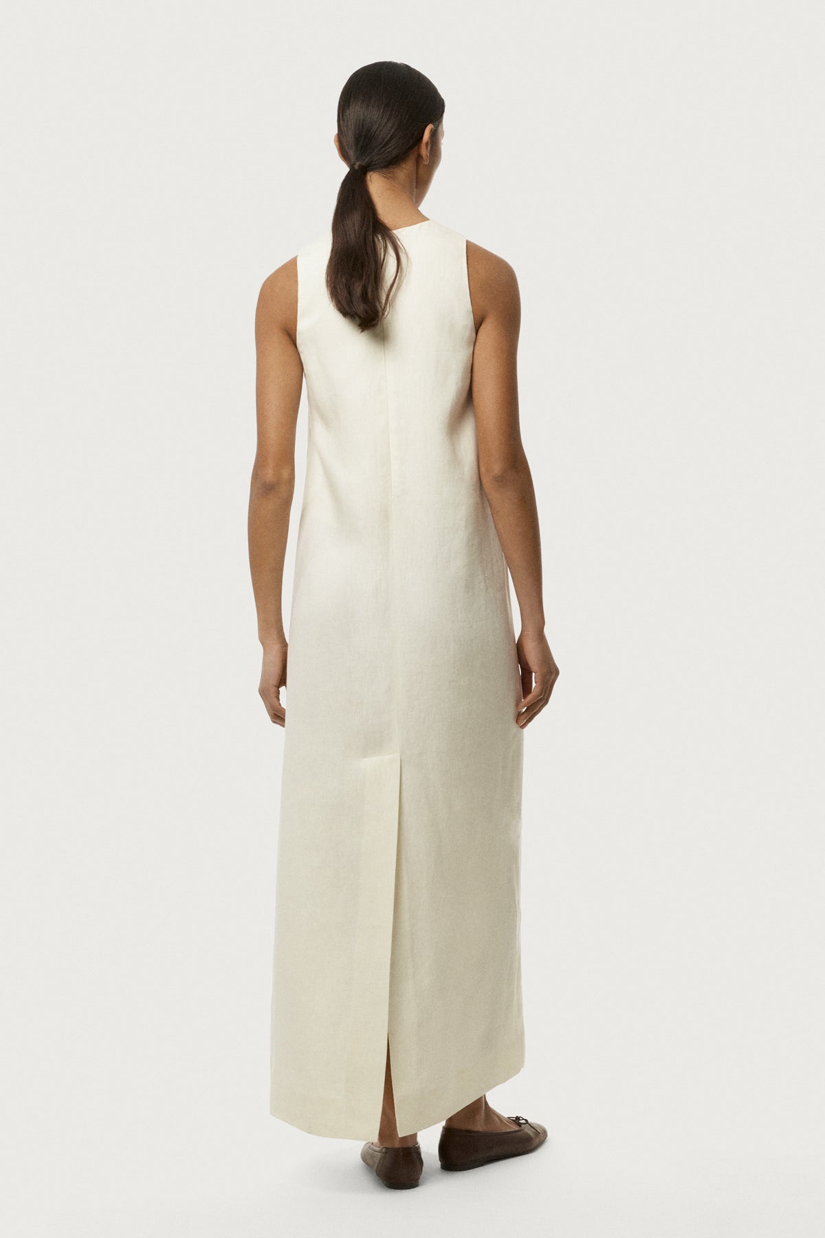 The Linen Twill Long Dress