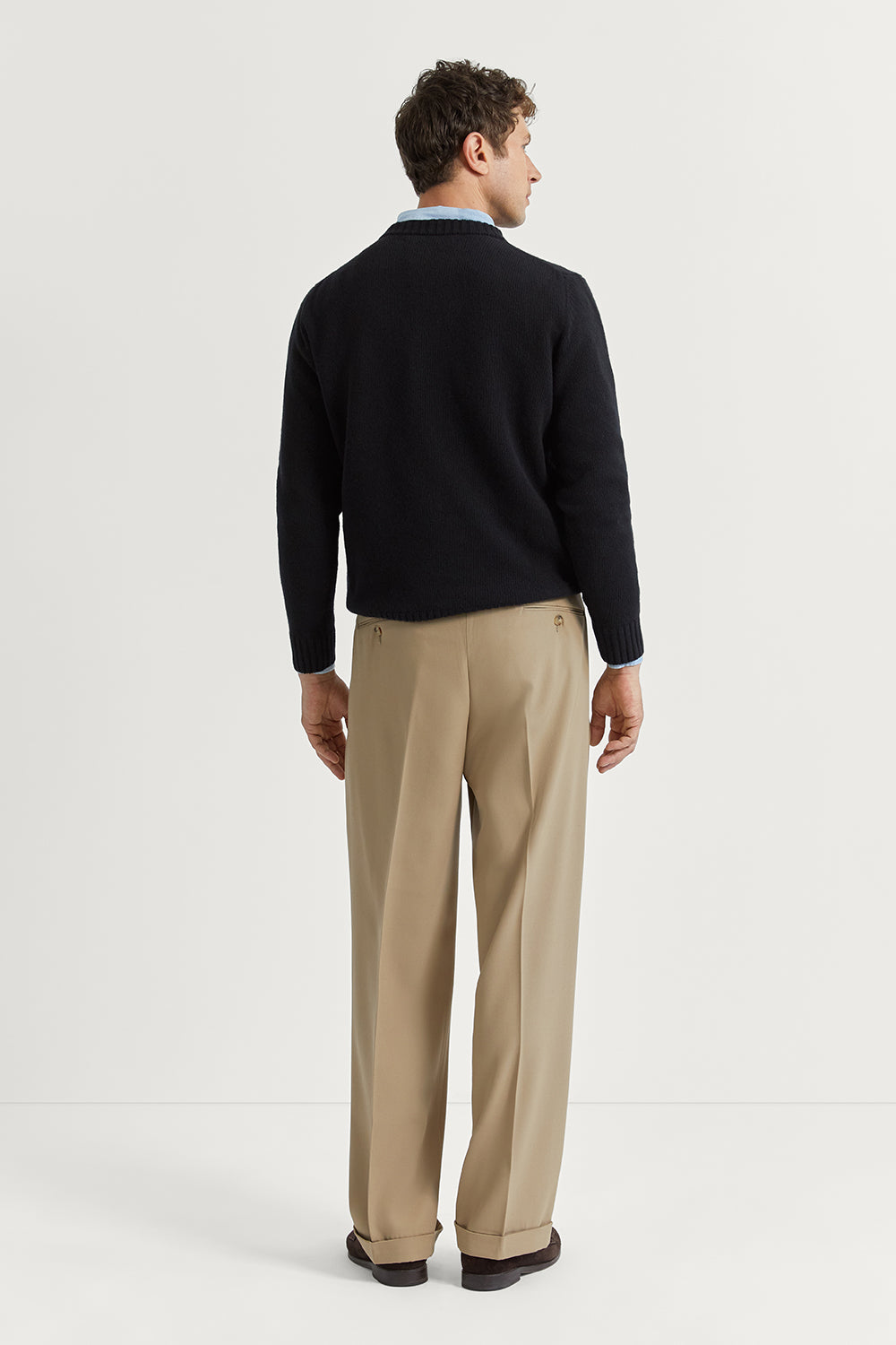 The Wool Gabardine Wide Pants Camel
