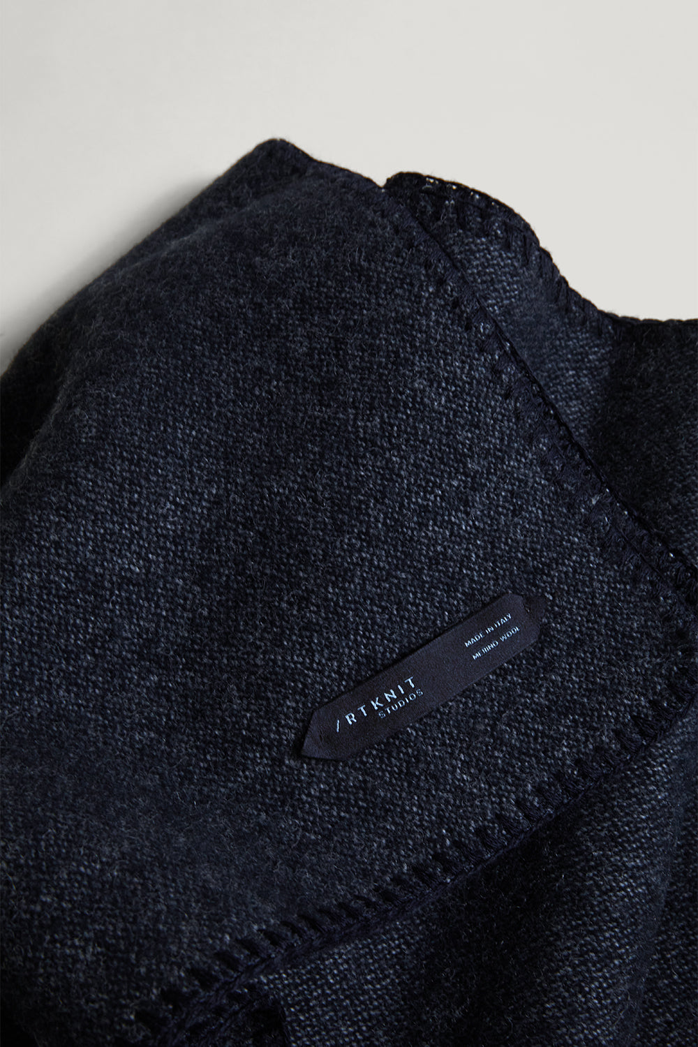 The Woolen Long Scarf Navy Blue