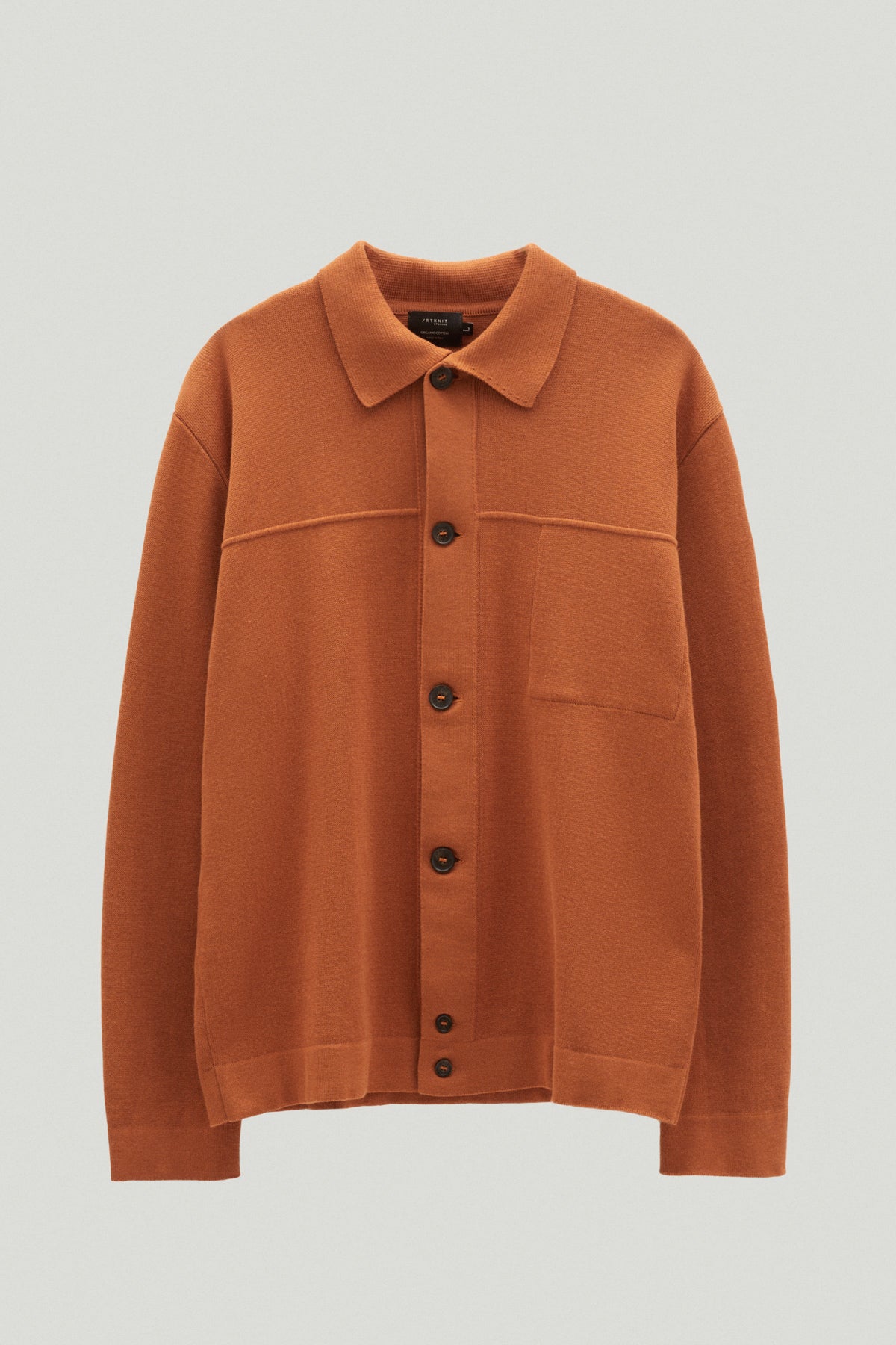 the organic cotton boxy jacket terracotta