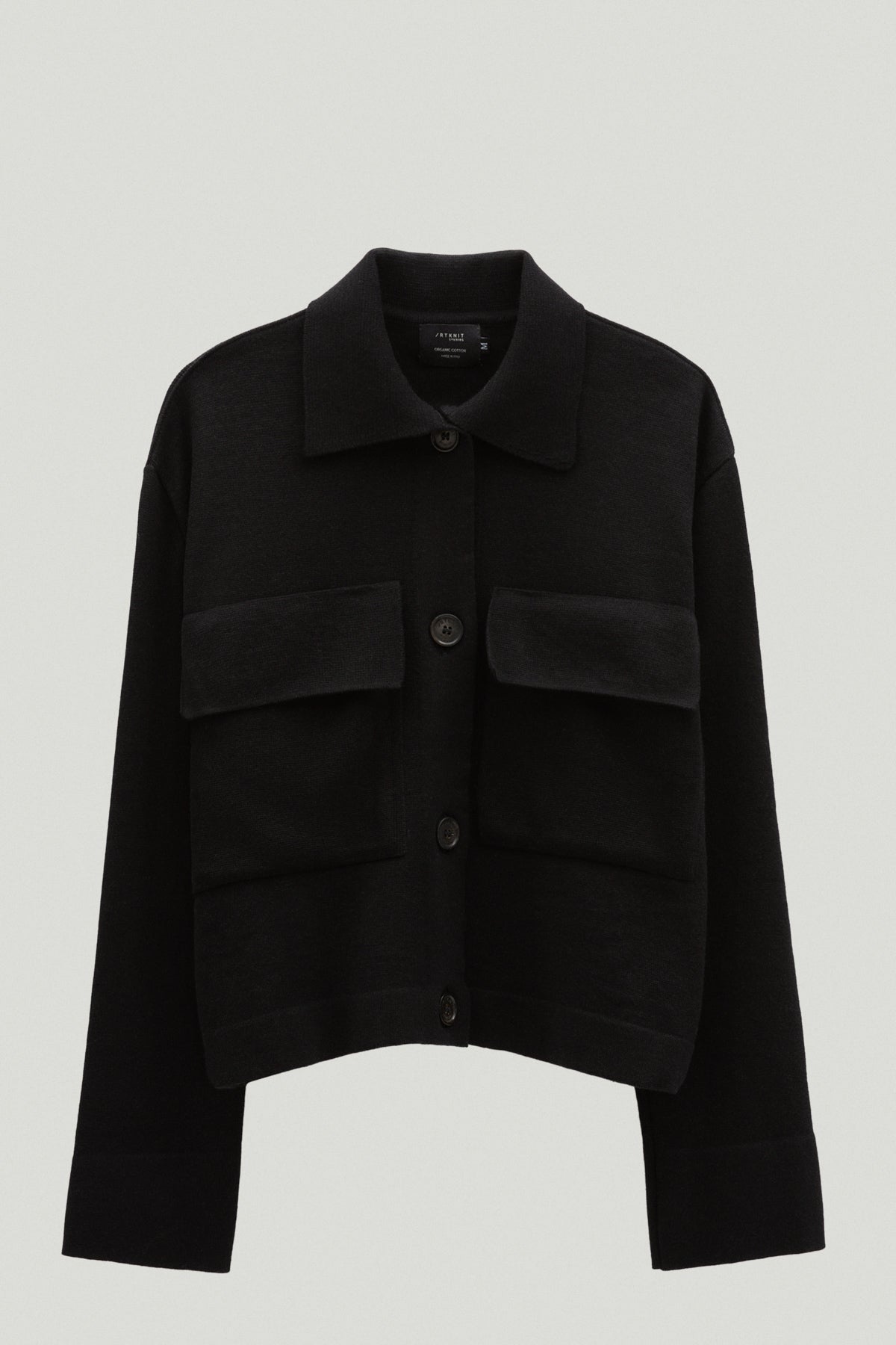 the organic cotton overshirt black