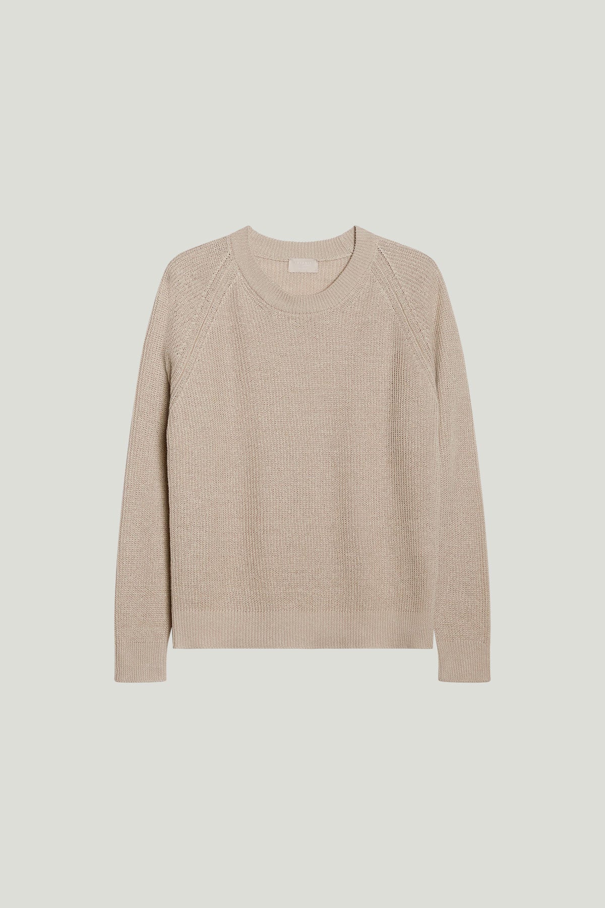 linen cotton ribbed sweater hay
