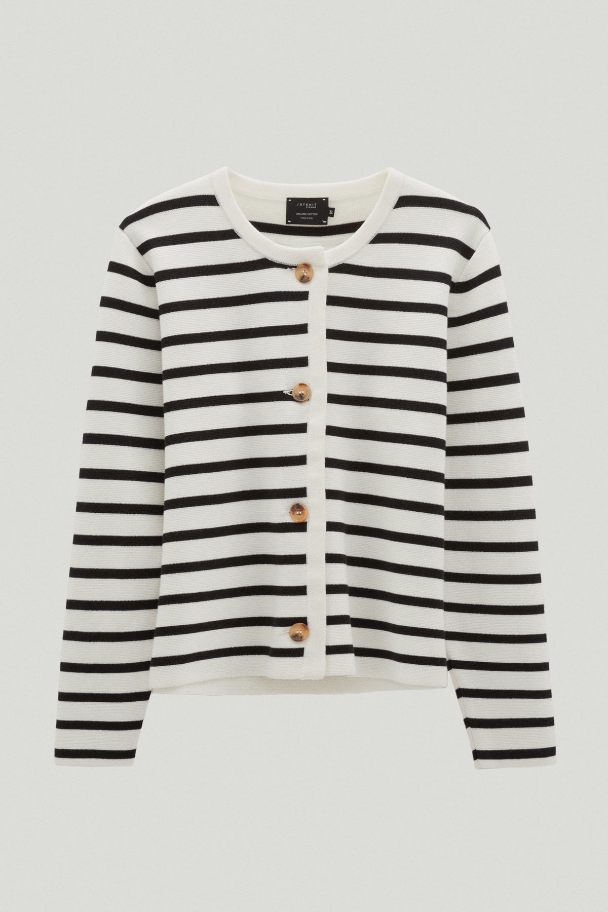the sleek organic cotton jacket stripes