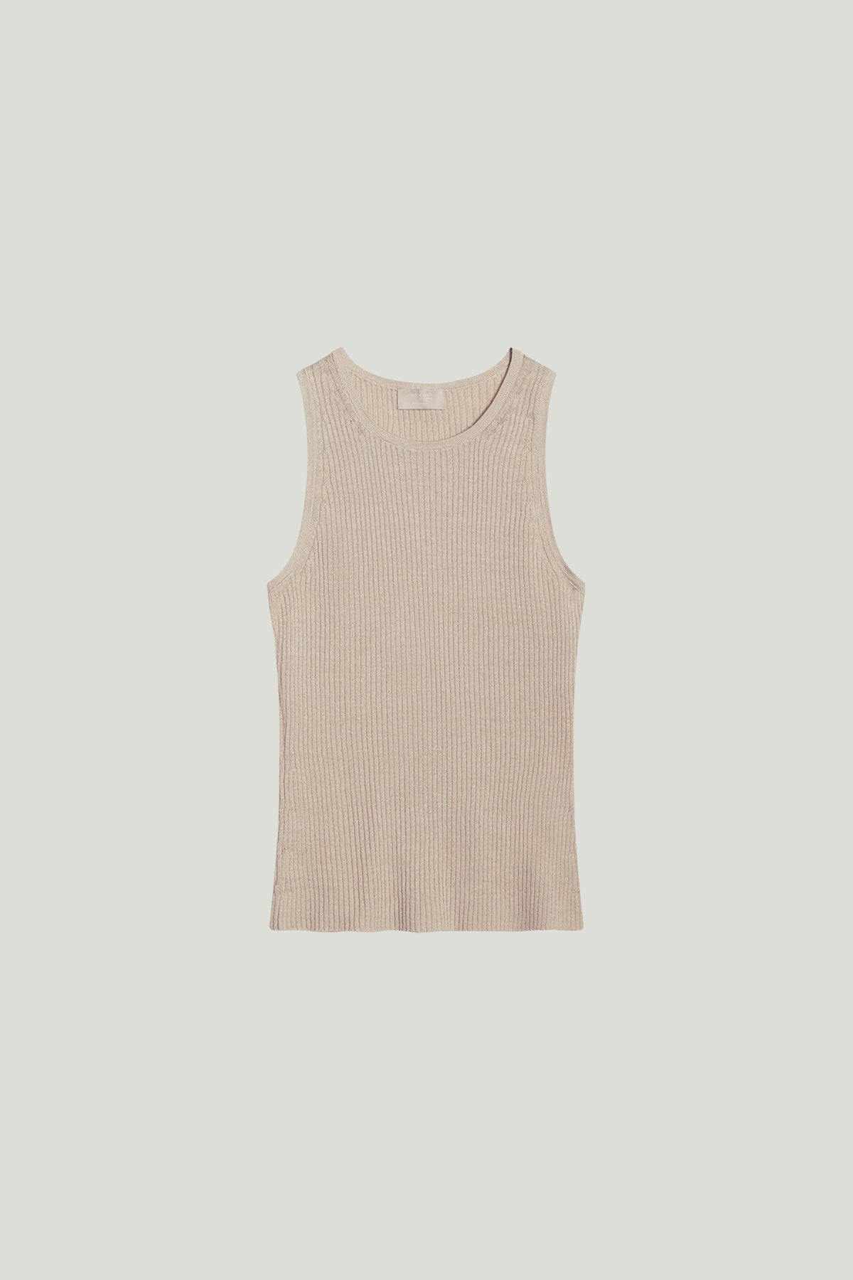 linen cotton ribbed tank top hay