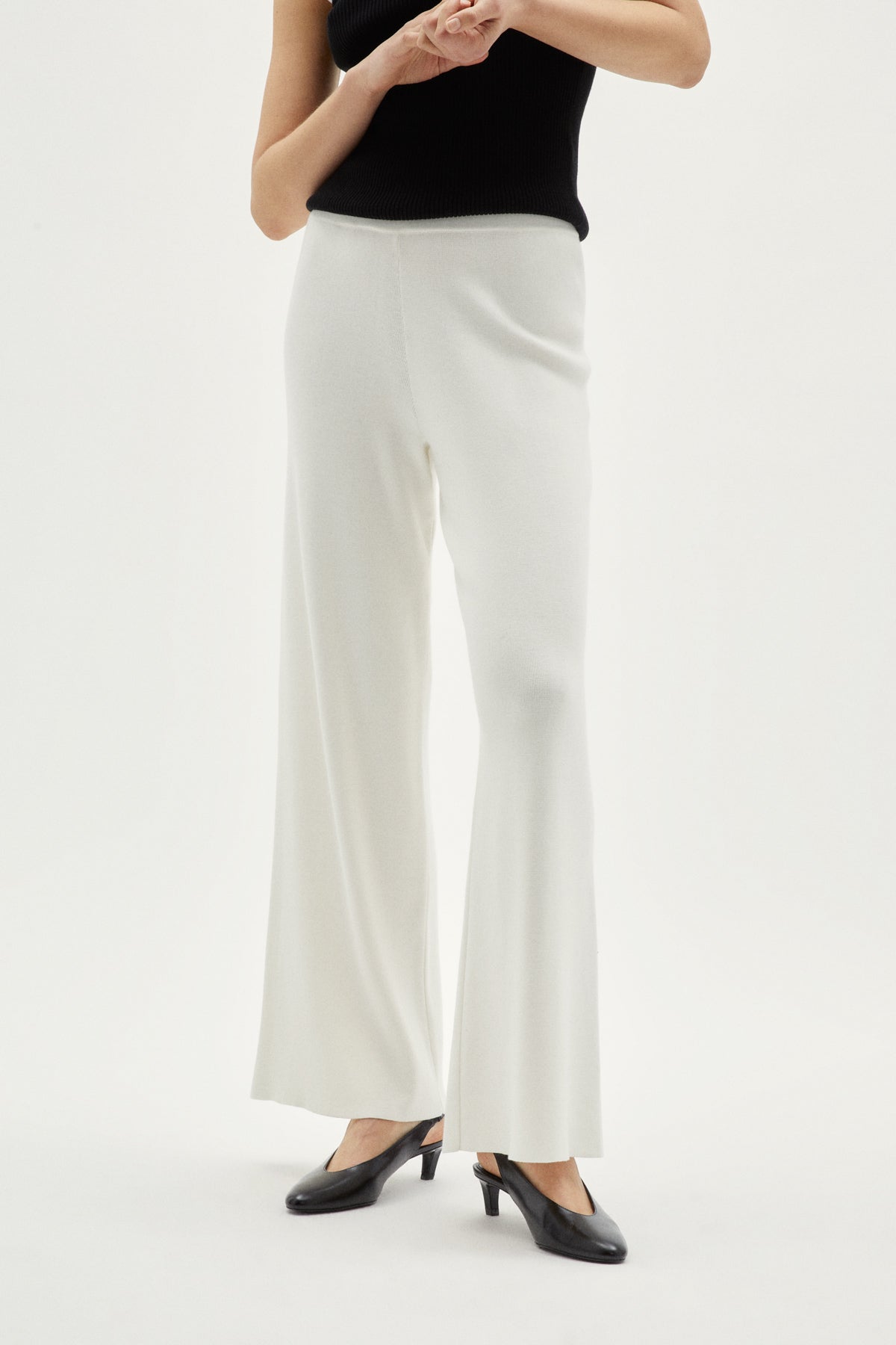 the organic cotton wide leg pants 2 milk white