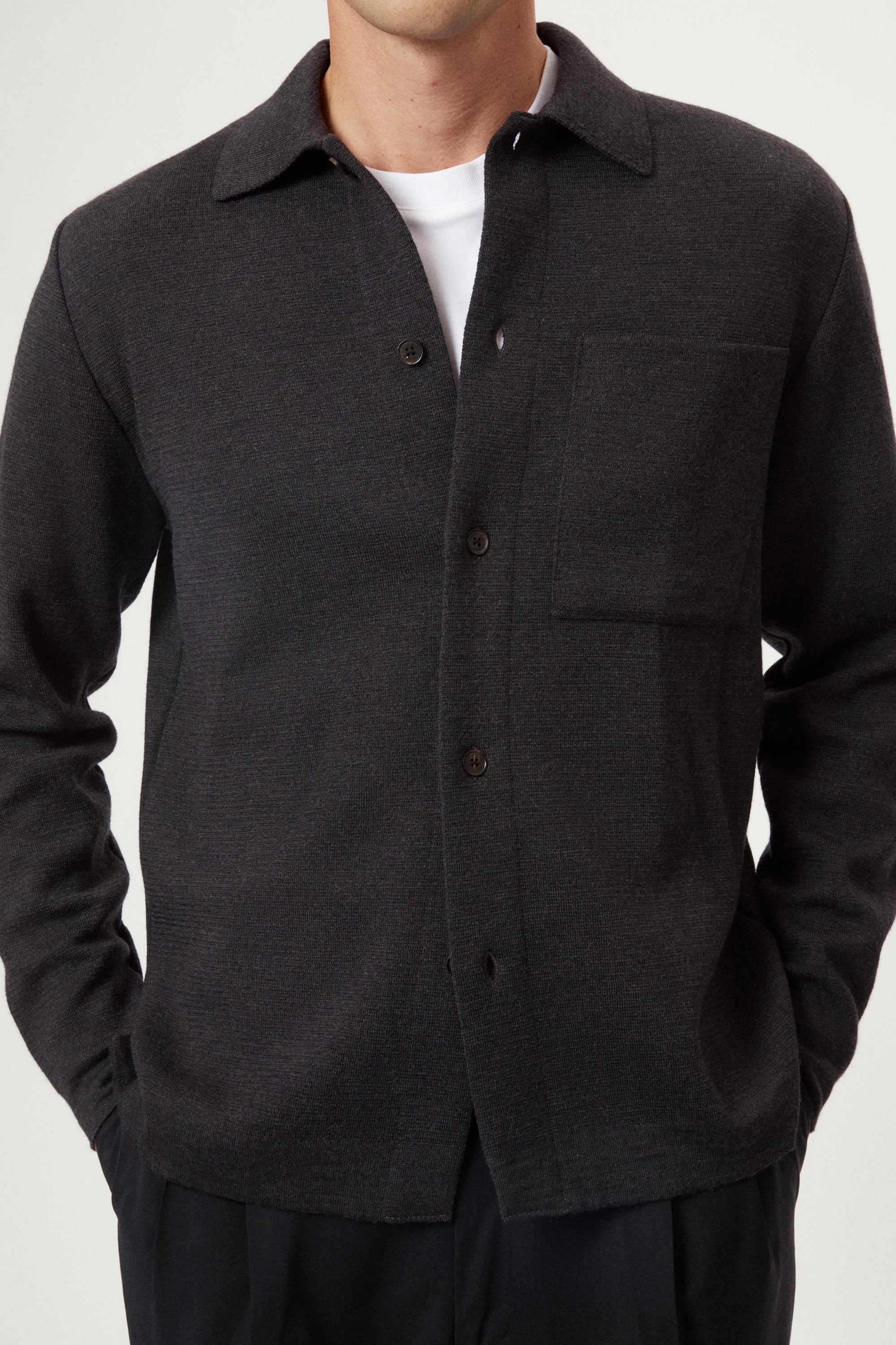 The Merino Wool Overshirt grey
