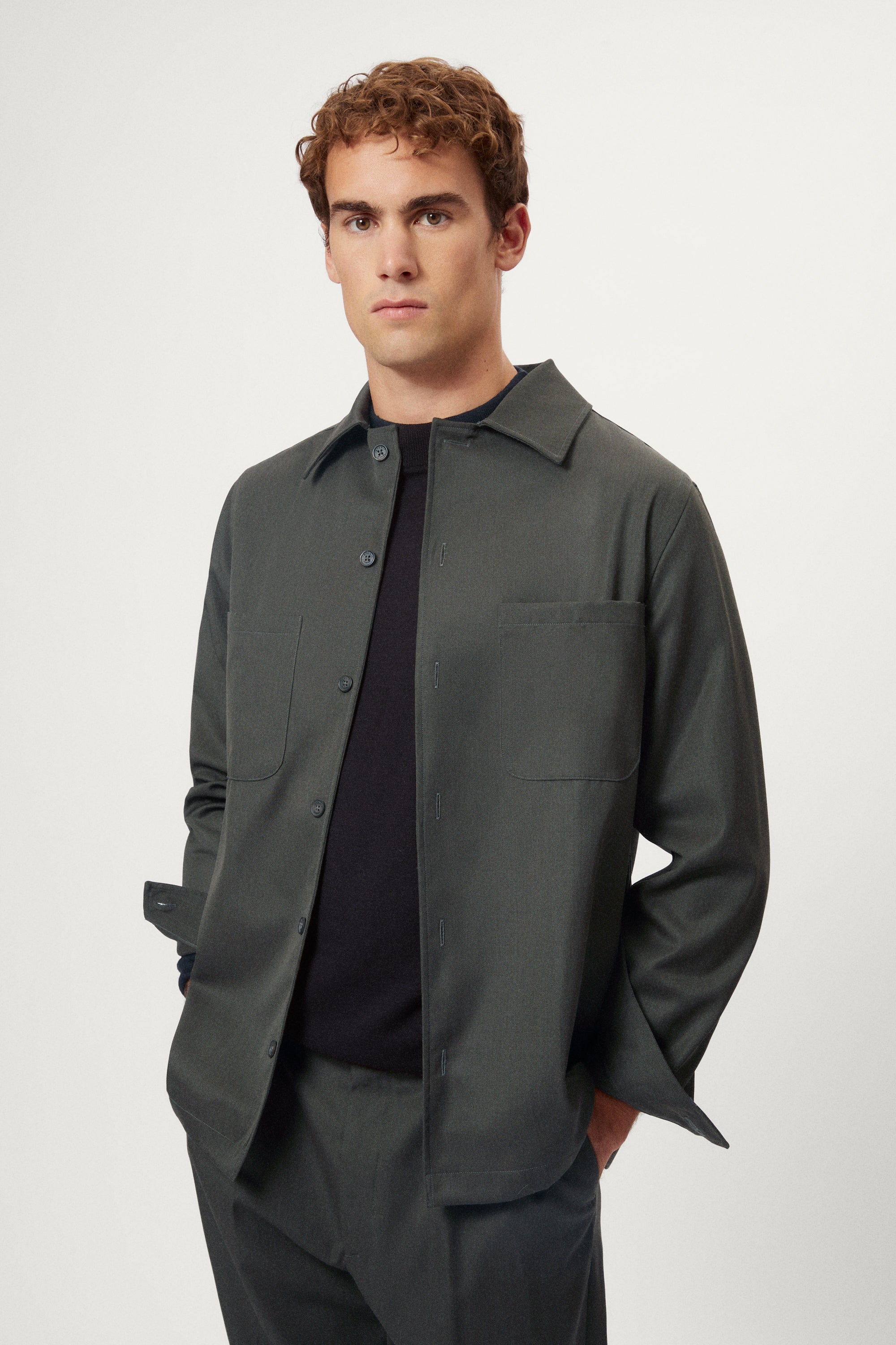 Overshirt aus Wolltwill