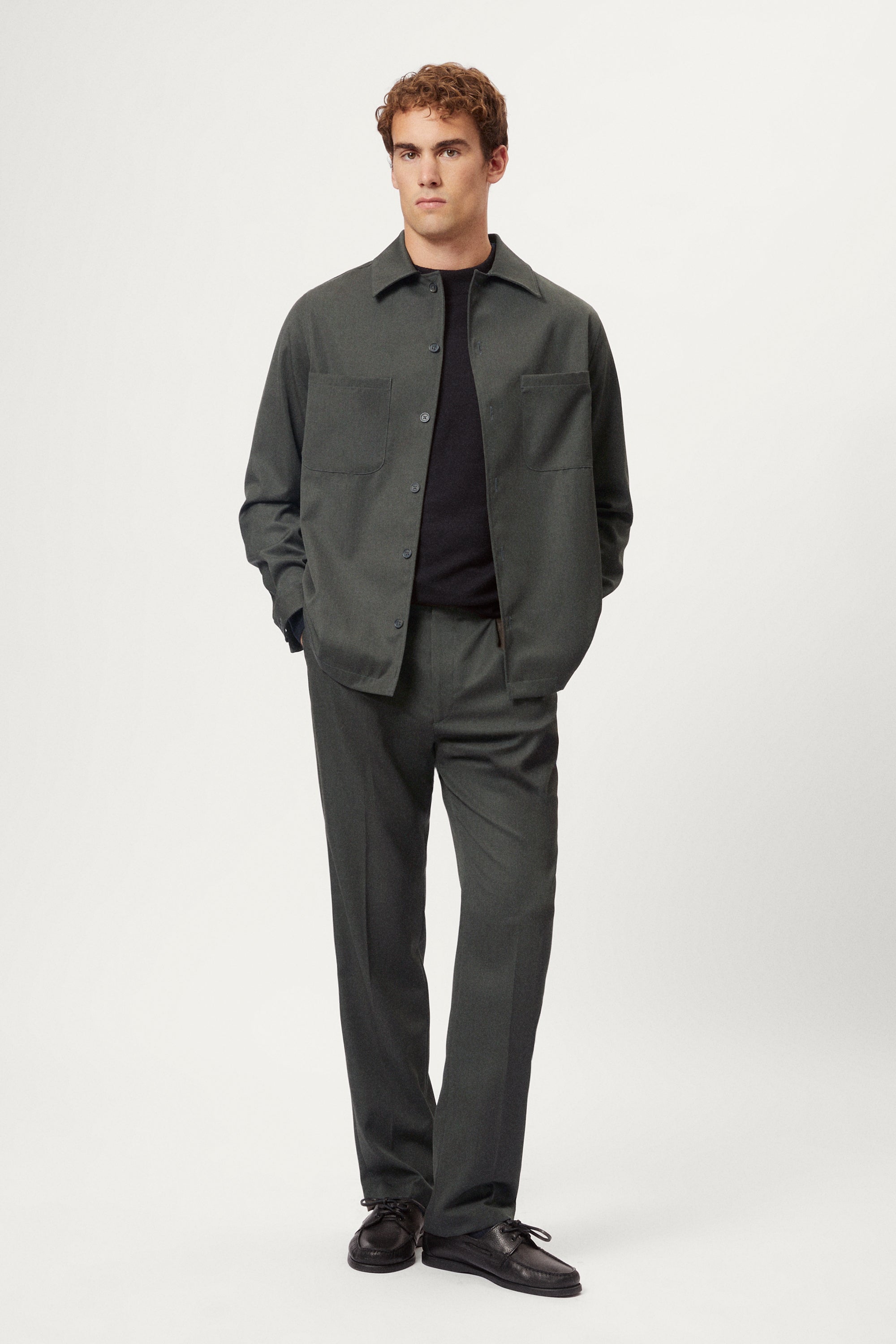 Overshirt in Twill di Lana