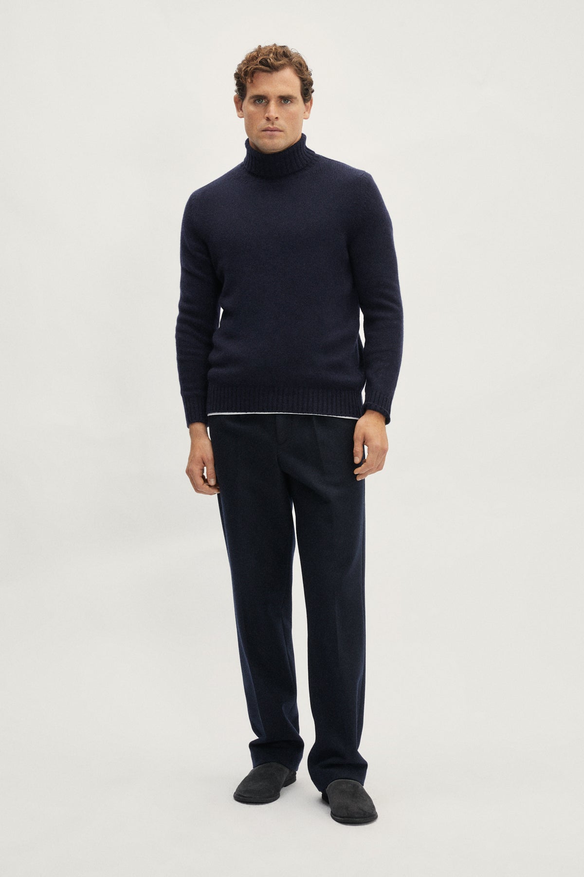 The ReCashmere Roll Neck - blue