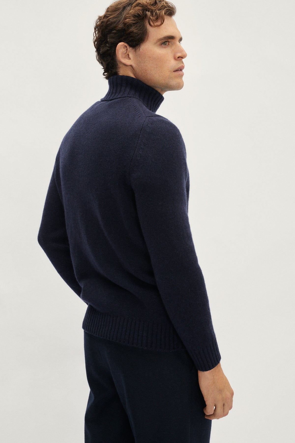 The ReCashmere Roll Neck - blue