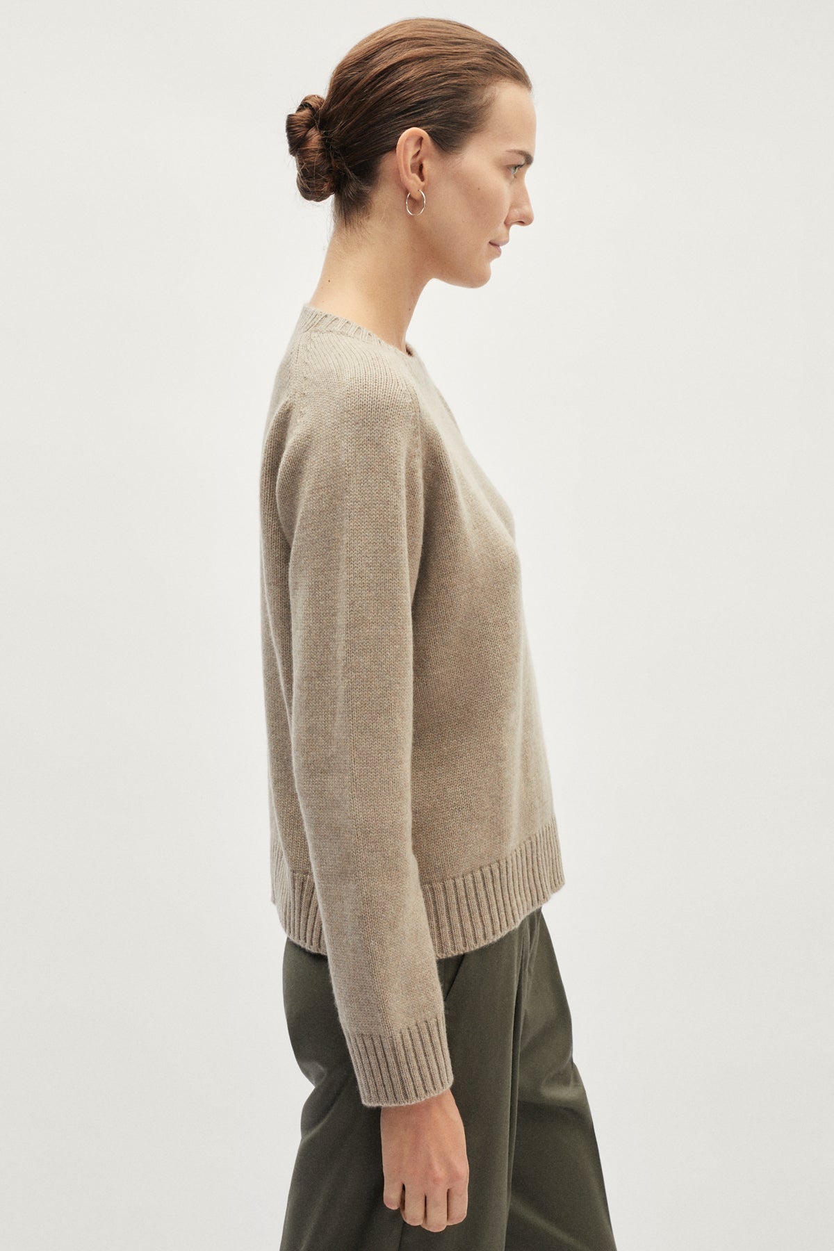The ReCashmere Crew Neck Sweater- camel