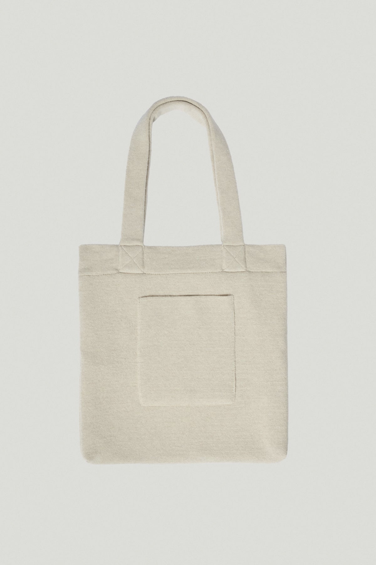 the knit tote bag ecru
