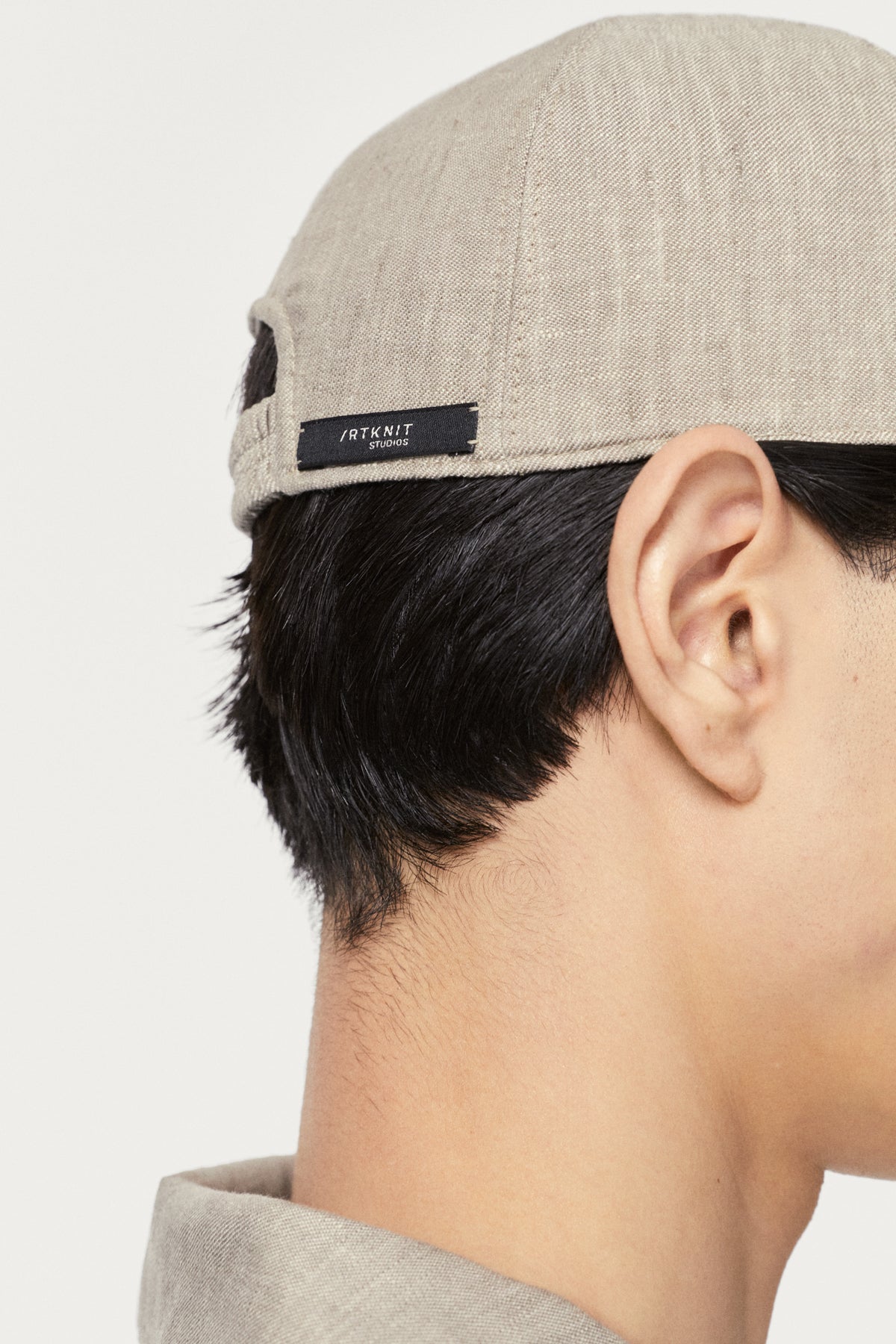 The Linen Twill Baseball Hat - sand melange