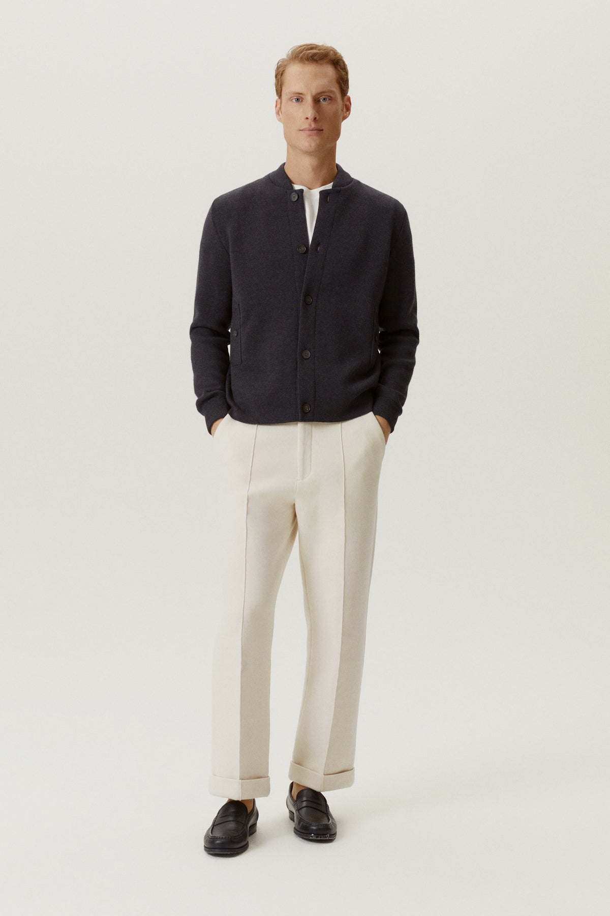the merino wool bomber anthracite