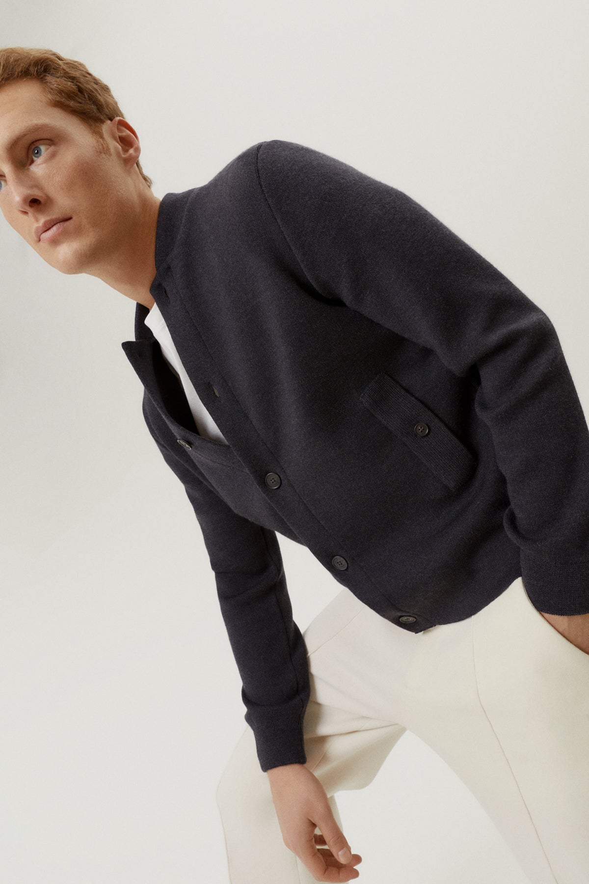 the merino wool bomber anthracite