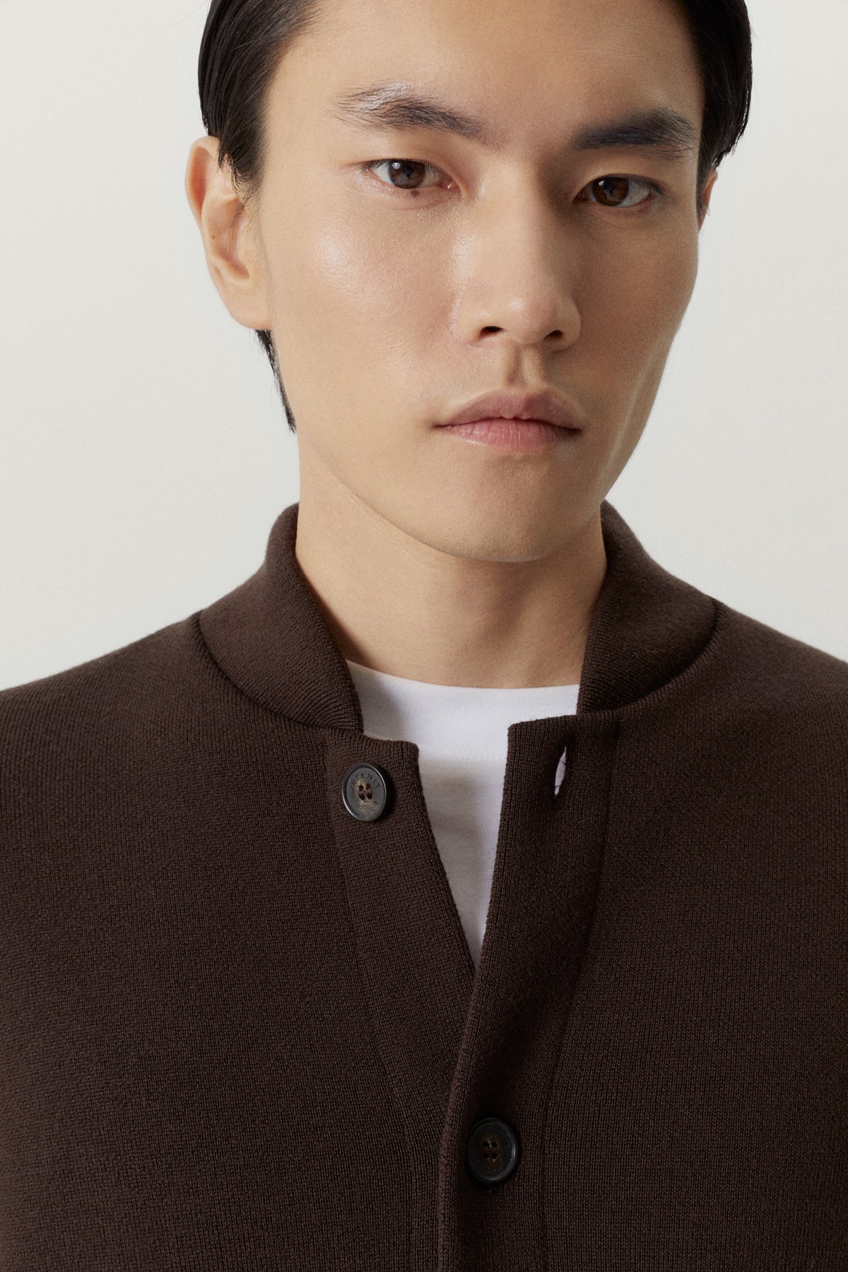the merino wool bomber mocha brown