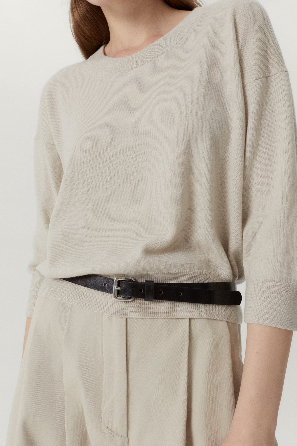 the merino wool boxy t shirt pearl