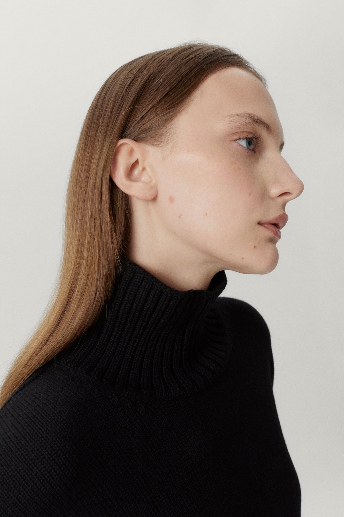 the merino wool oversize high neck black