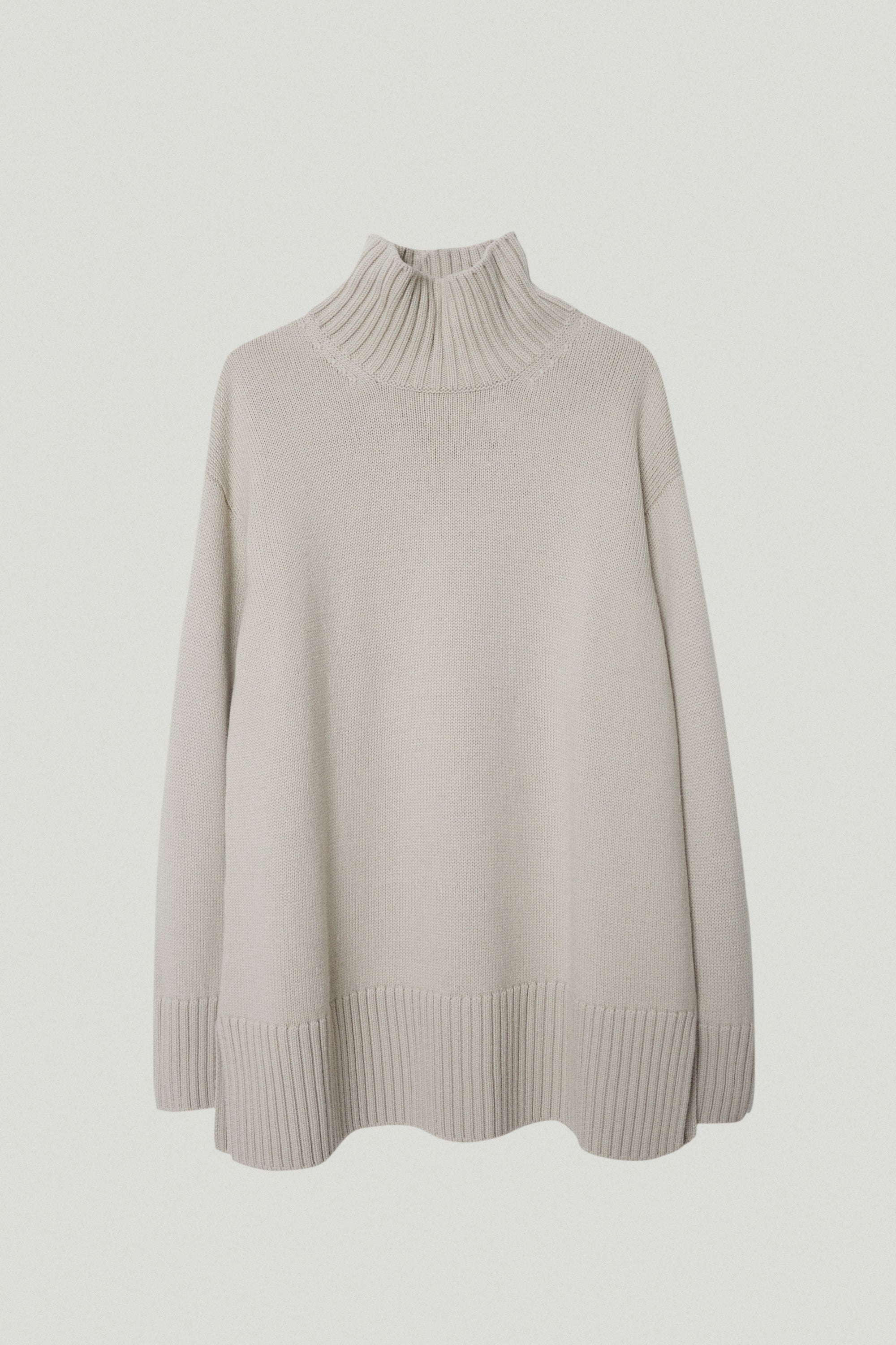 the merino wool oversize high neck pearl