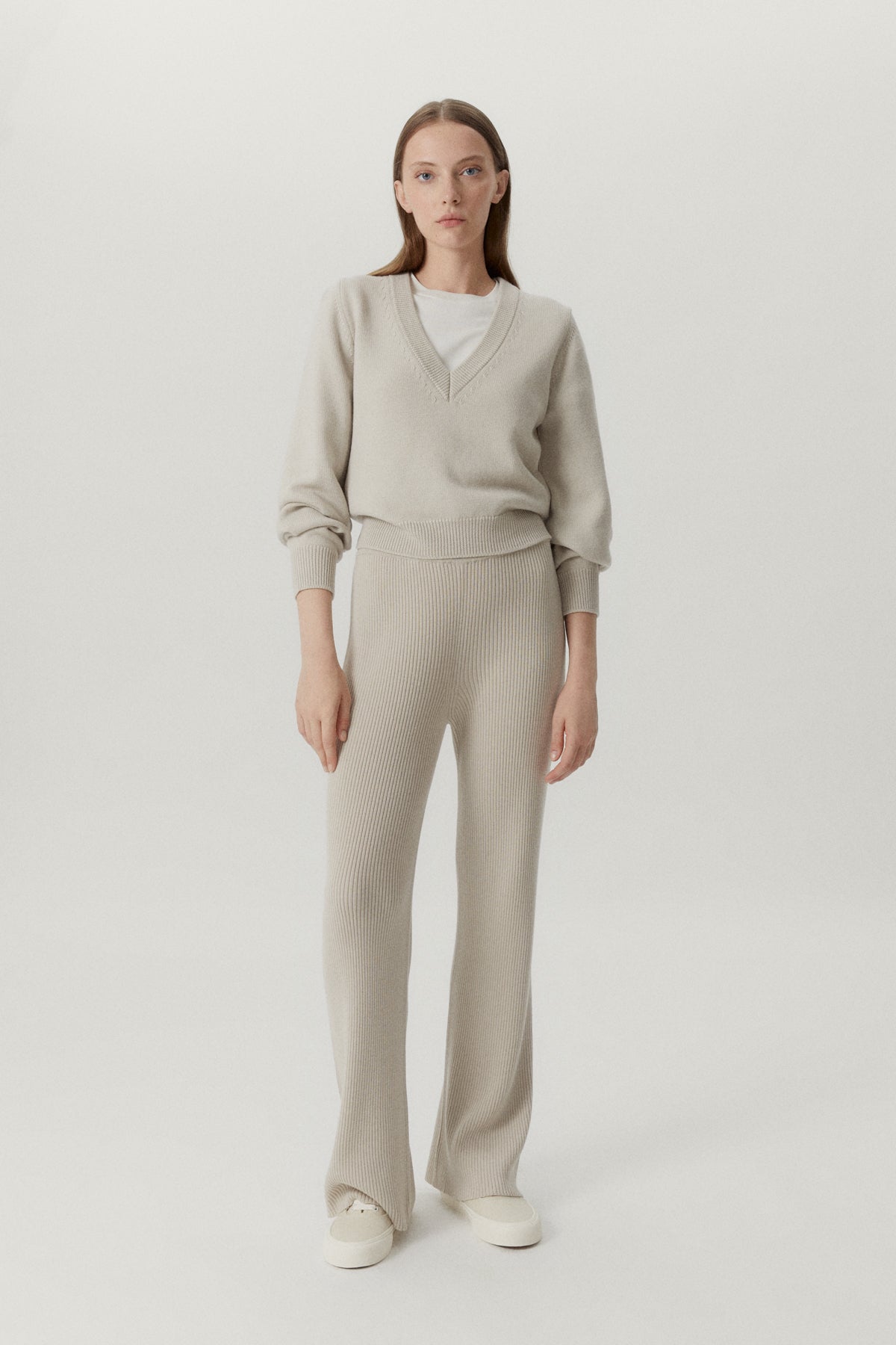 the merino wool ribbed pants x pearl