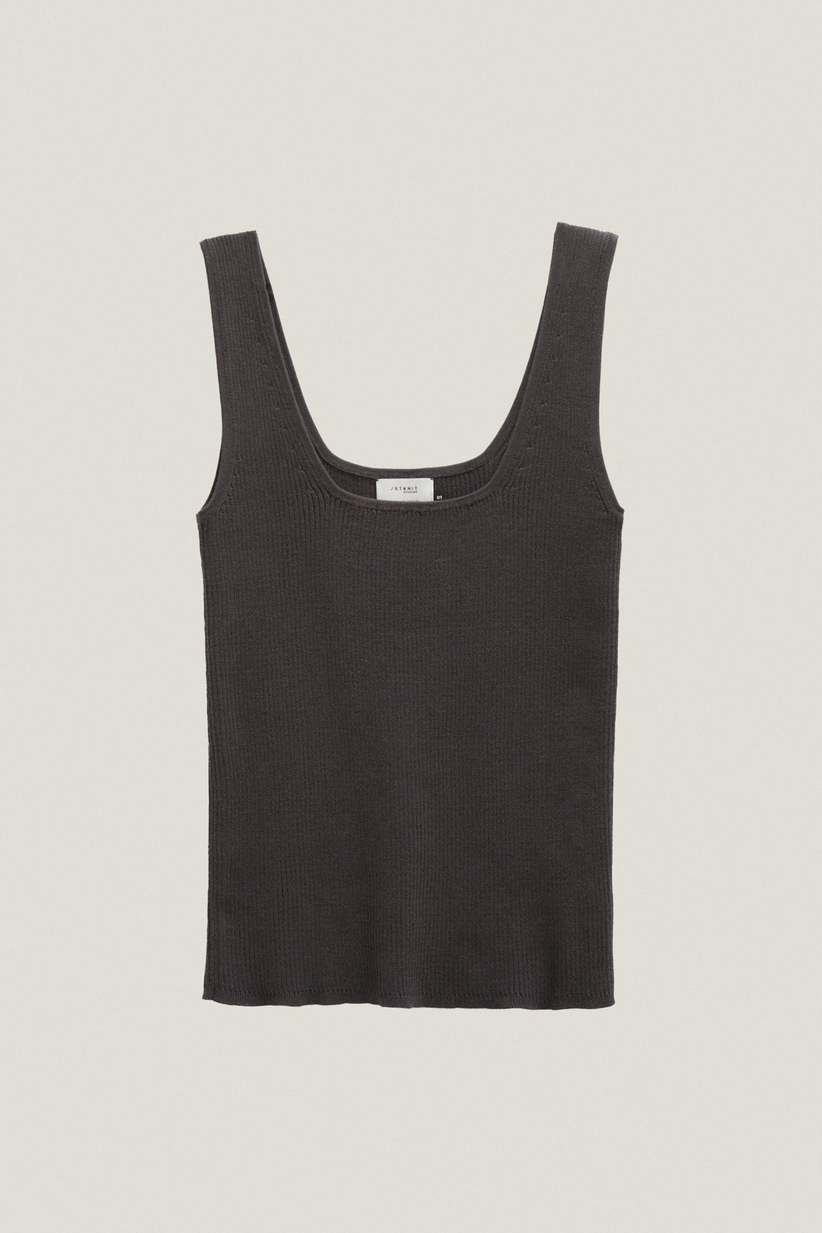 the organic cotton ribbed tank top imperfect version graphite