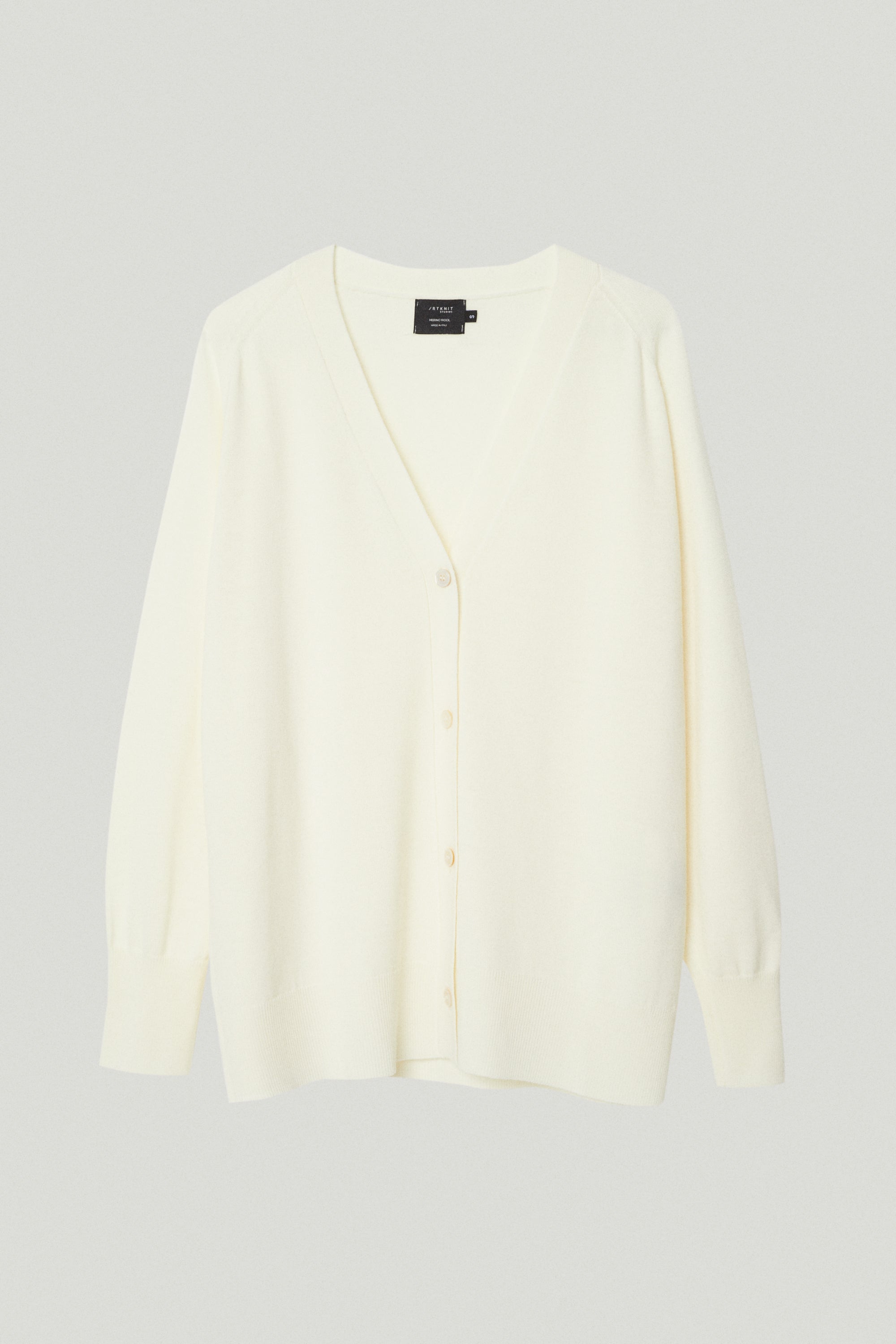 the ultrasoft wool relaxed cardigan natural white