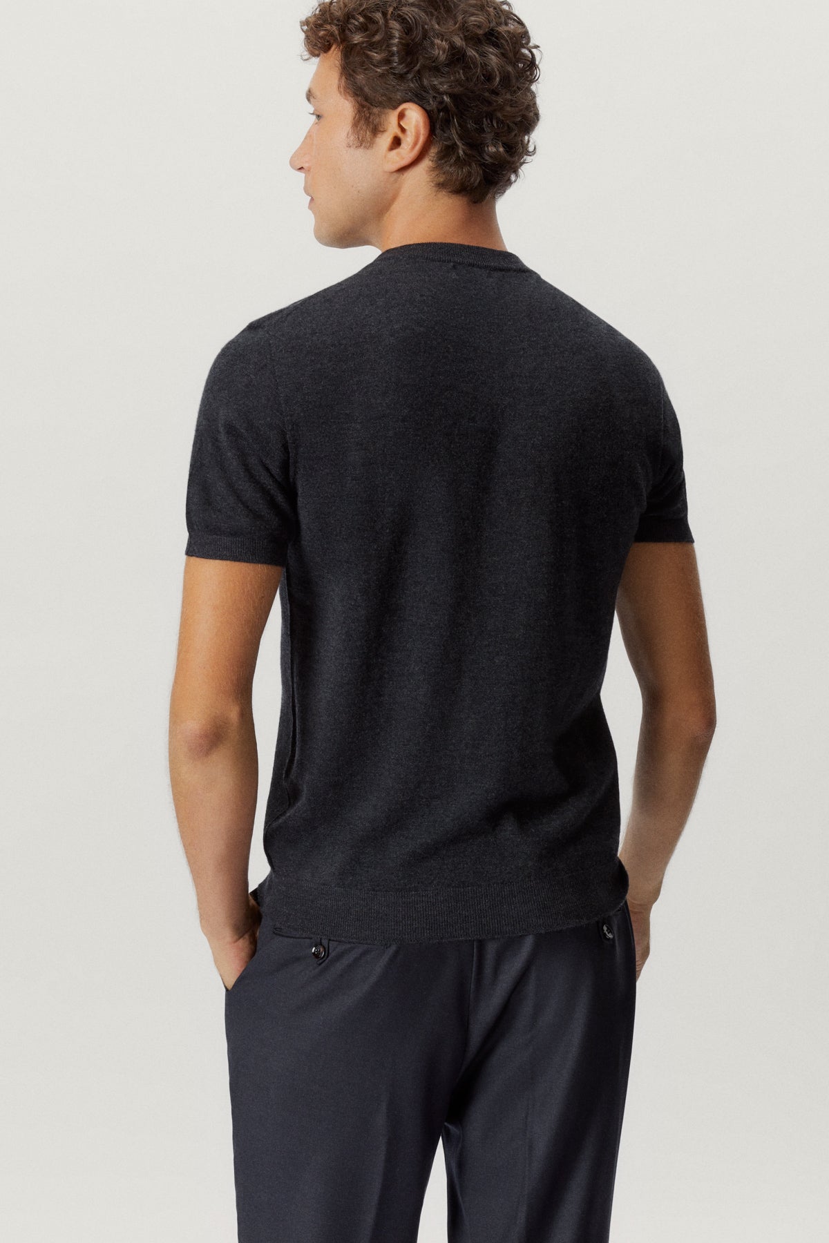 the ultrasoft wool t shirt anthracite melange