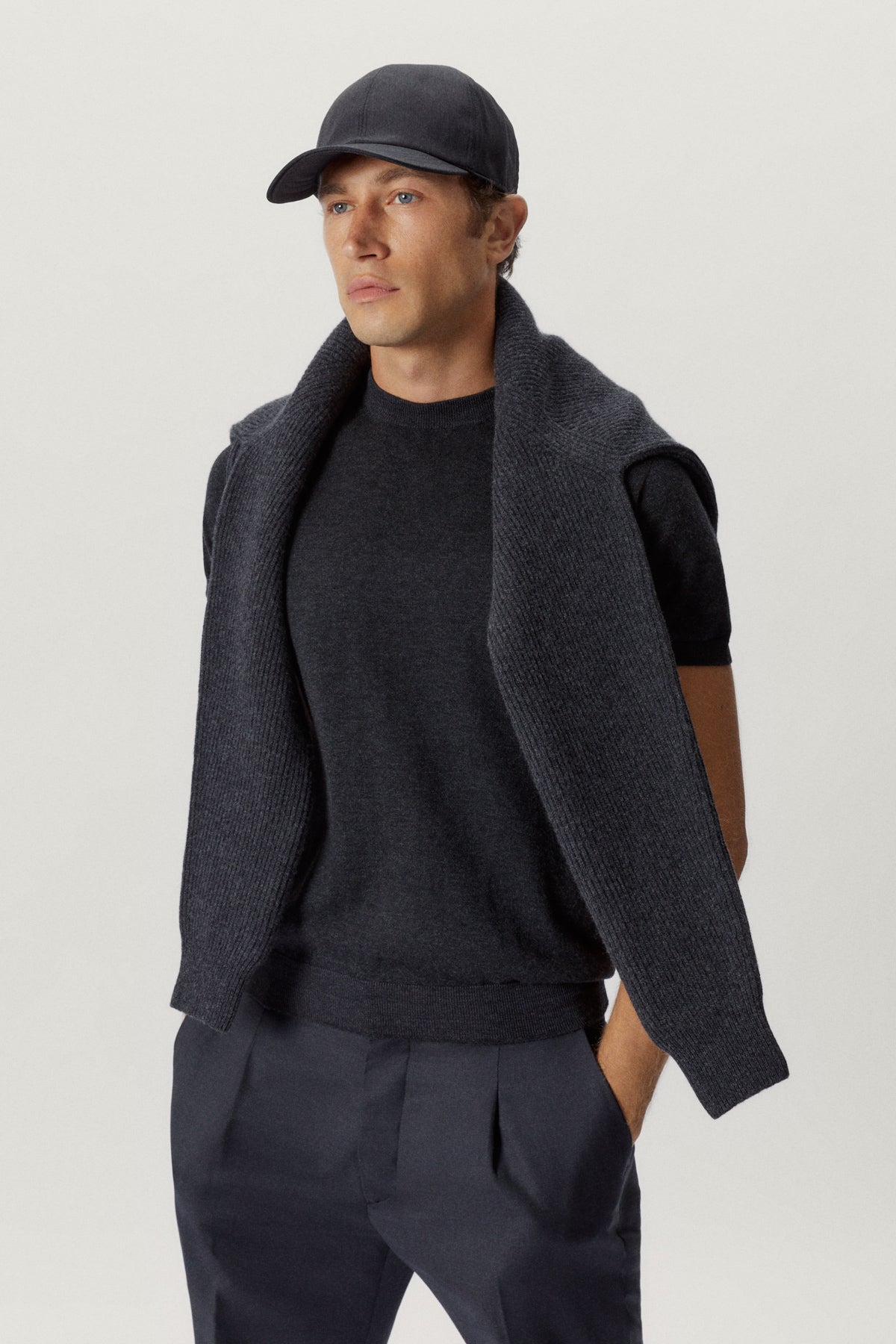 the ultrasoft wool t shirt anthracite melange
