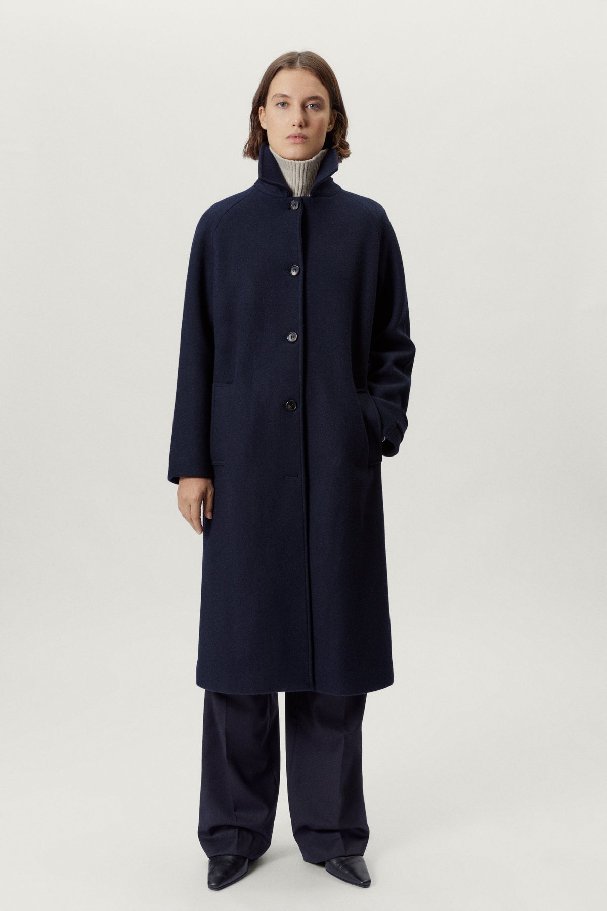 the woolen coat blue navy