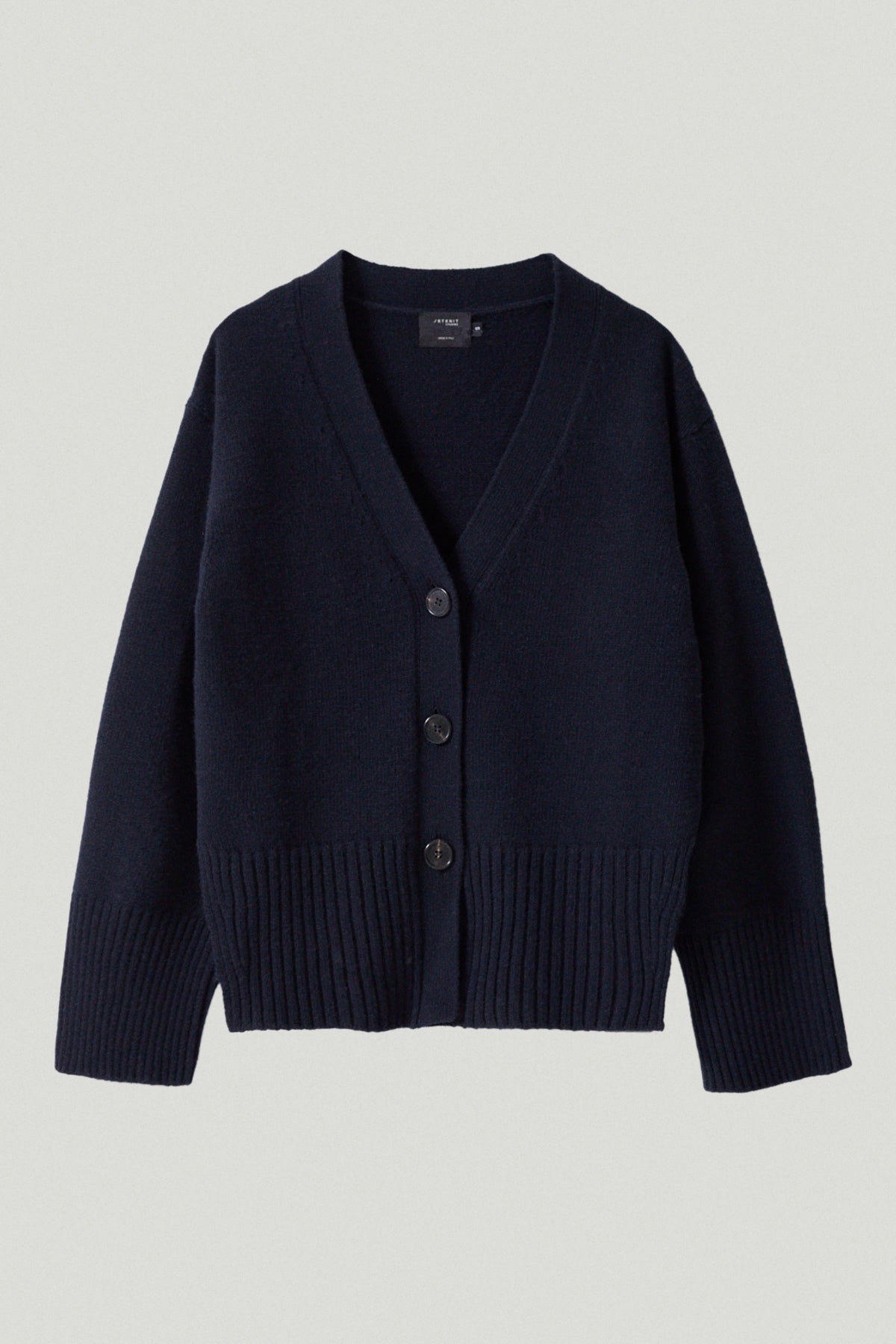 the woolen relaxed cardigan blue navy