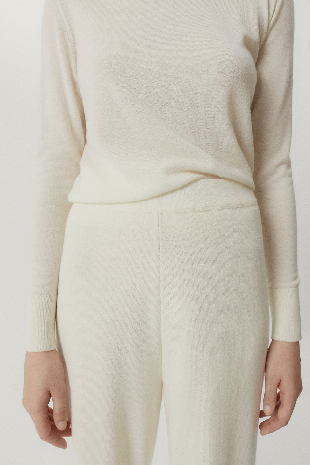 the ultrasoft wool palazzo pants natural white