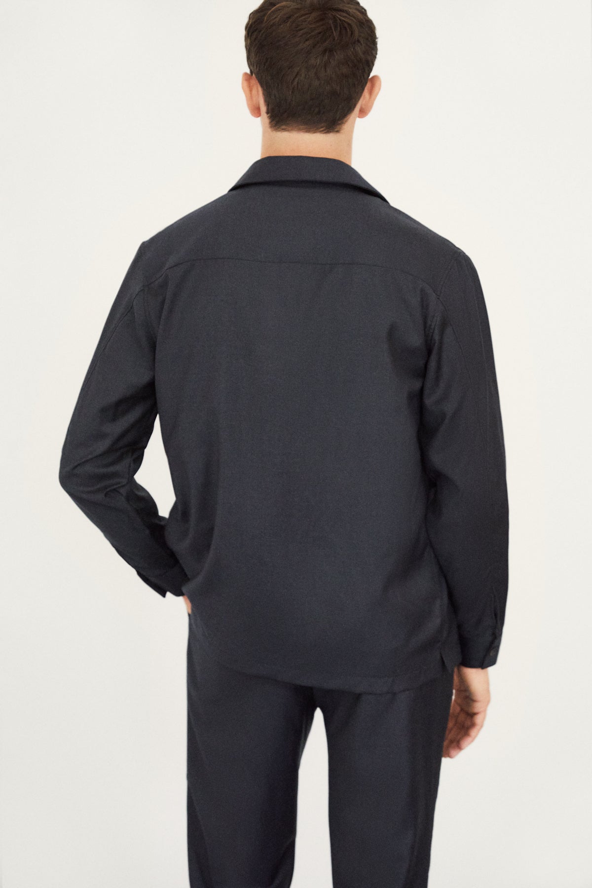 The Wool Tailored Overshirt - grey